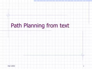 Path Planning from text