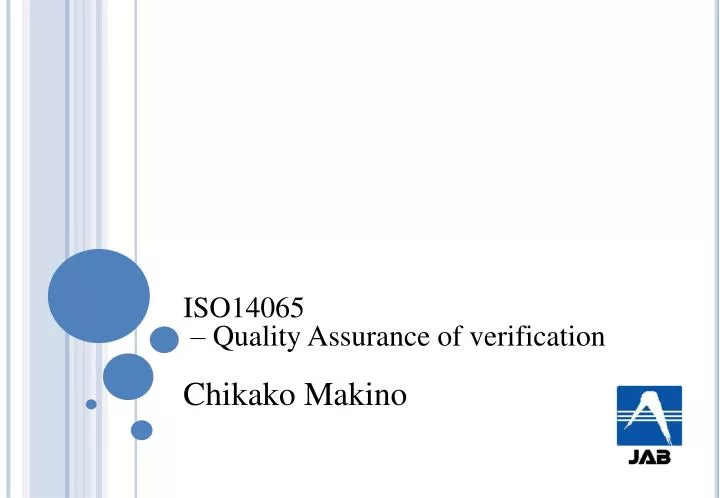 iso14065 quality assurance of verification chikako makino