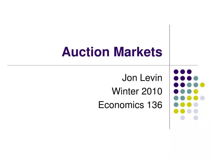 auction markets