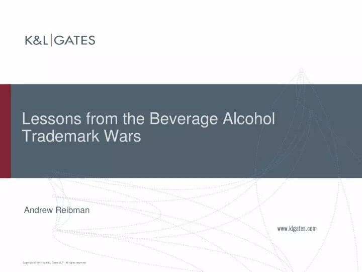 lessons from the beverage alcohol trademark wars