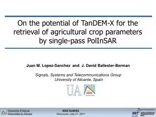 On the potential of TanDEM-X for the retrieval of agricultural crop parameters
