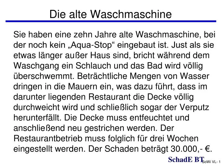 die alte waschmaschine