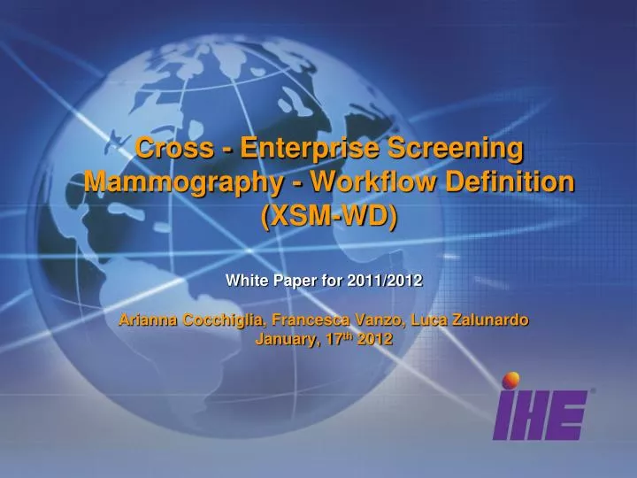 cross enterprise screening mammography workflow definition xsm wd