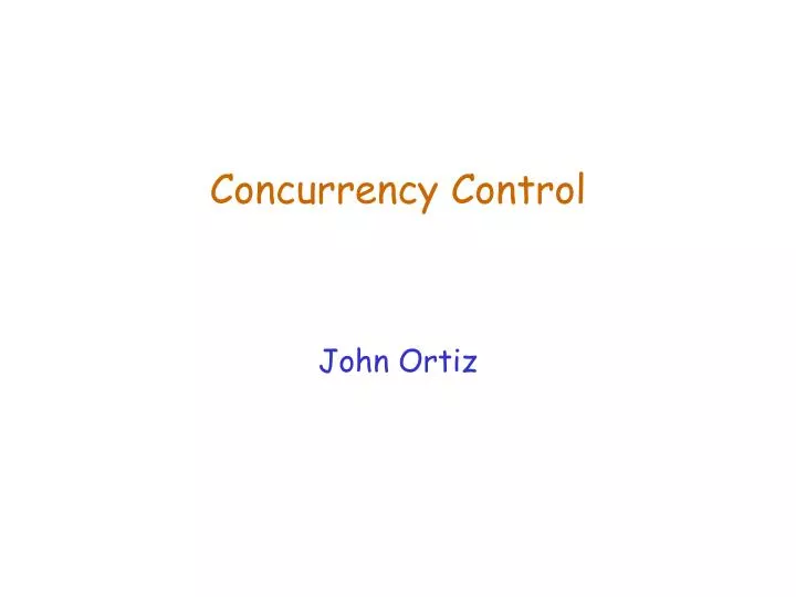 concurrency control