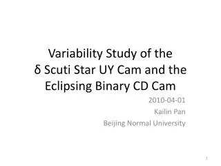 Variability Study of the ? Scuti Star UY Cam and the Eclipsing Binary CD Cam