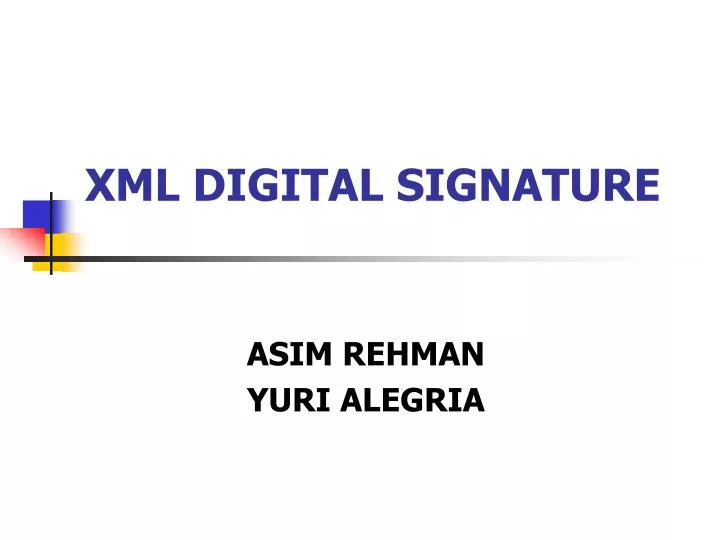 xml digital signature