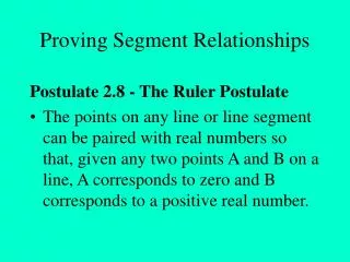 Proving Segment Relationships