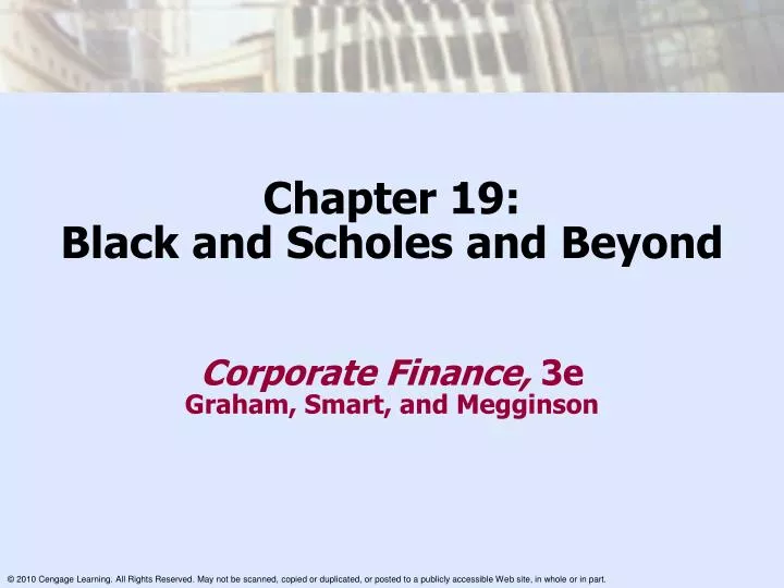 chapter 19 black and scholes and beyond