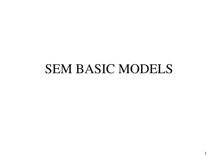 sem basic models