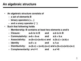 An algebraic structure