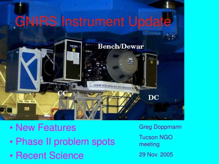 gnirs instrument update