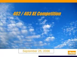 402 / 403 XE Competition
