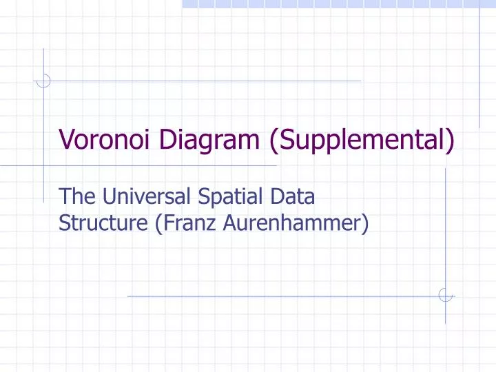 voronoi diagram supplemental