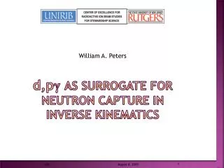 d,p ? as surrogate for neutron capture in inverse kinematics