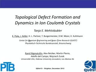 Topological Defect Formation and Dynamics in Ion Coulomb Crystals