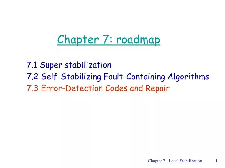 chapter 7 roadmap