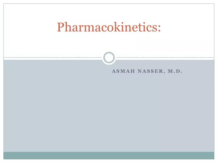 pharmacokinetics