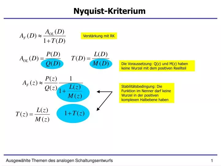 nyquist kriterium