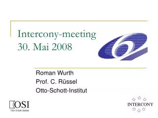 Intercony-meeting 30. Mai 2008