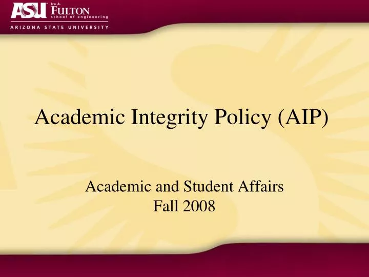 academic integrity policy aip