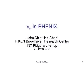 v n in PHENIX