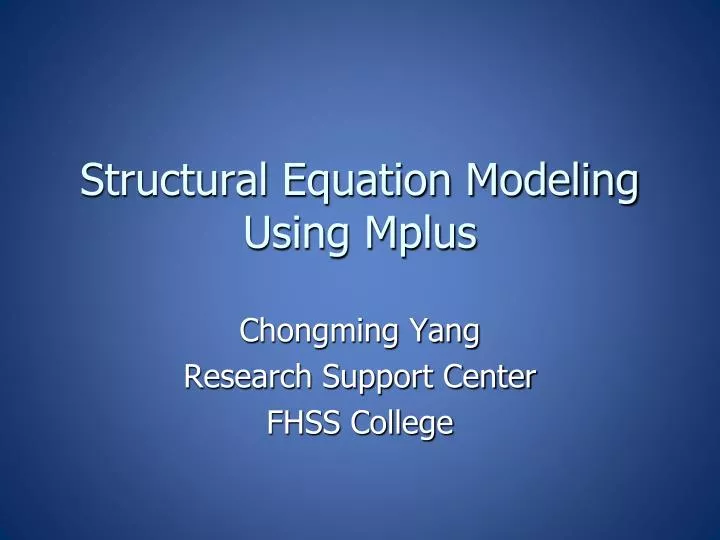 structural equation modeling using mplus