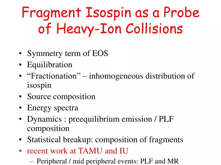 fragment isospin as a probe of heavy ion collisions