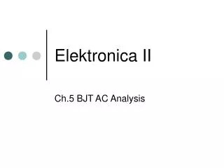 Elektronica II