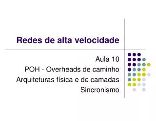 redes de alta velocidade