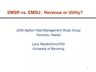 EMSR vs. EMSU: Revenue or Utility?