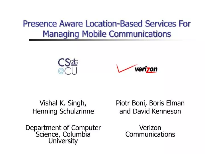 presence aware location based services for managing mobile communications