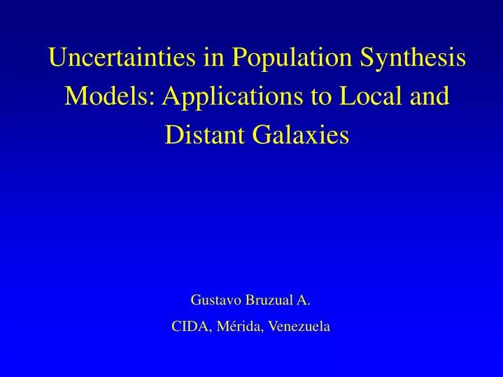 uncertainties in population synthesis models applications to local and distant galaxies