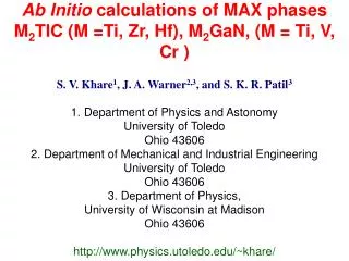 Ab Initio calculations of MAX phases M 2 TlC (M =Ti, Zr, Hf), M 2 GaN, (M = Ti, V, Cr )