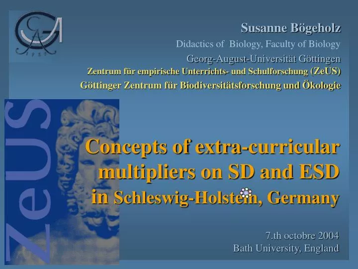 concepts of extra curricular multipliers on sd and esd in schleswig holstein germany