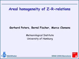 Areal homogeneity of Z-R-relations