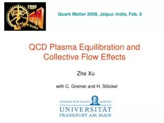 QCD Plasma Equilibration and Collective Flow Effects