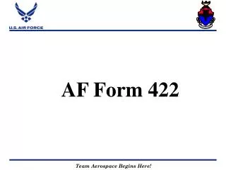 AF Form 422