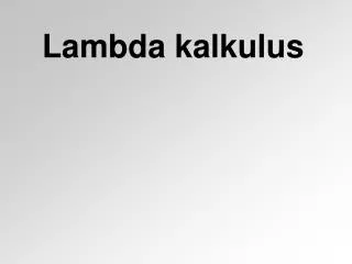 lambda kalkulus