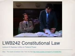 LWB242 Constitutional Law