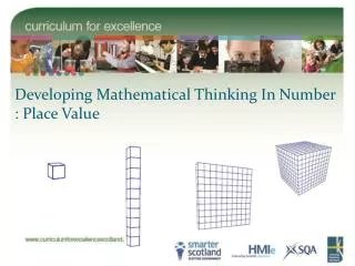 Developing Mathematical Thinking In Number : Place Value