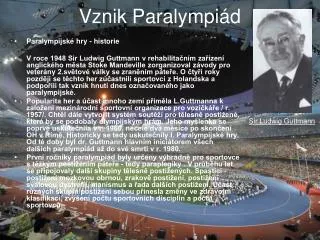 vznik paralympi d