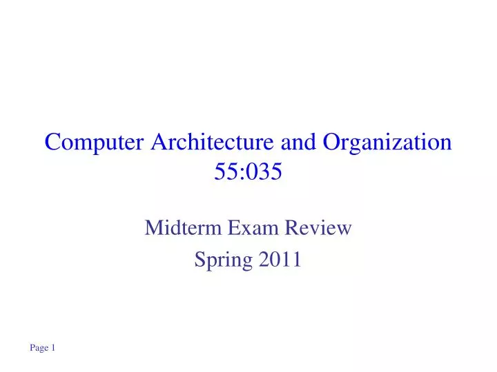 computer architecture and organization 55 035