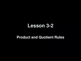 Lesson 3-2