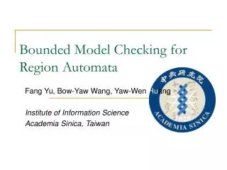 Bounded Model Checking for Region Automata