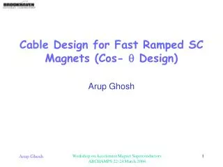 Cable Design for Fast Ramped SC Magnets (Cos- q Design)