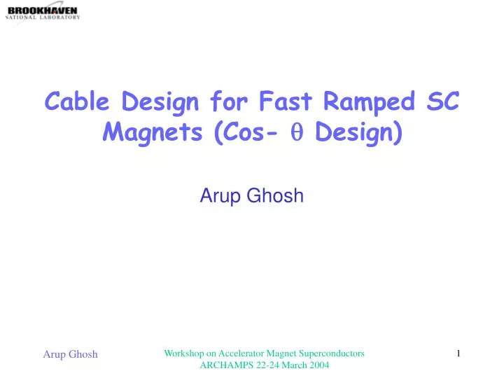 cable design for fast ramped sc magnets cos q design