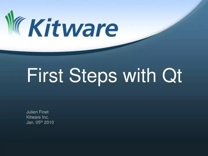 first steps with qt