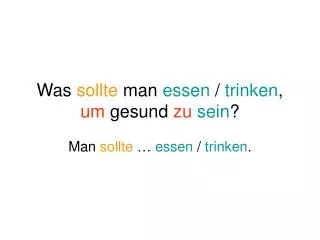 was sollte man essen trinken um gesund zu sein