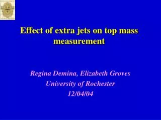 Effect of extra jets on top mass measurement