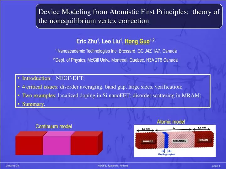 device modeling from atomistic first principles theory of the nonequilibrium vertex correction